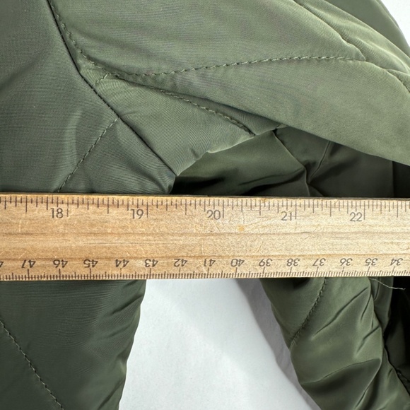 Ellen Tracy Women's Cinch Waist‎ Quilted Jacket Olive Green Size Small - Picture 8 of 11